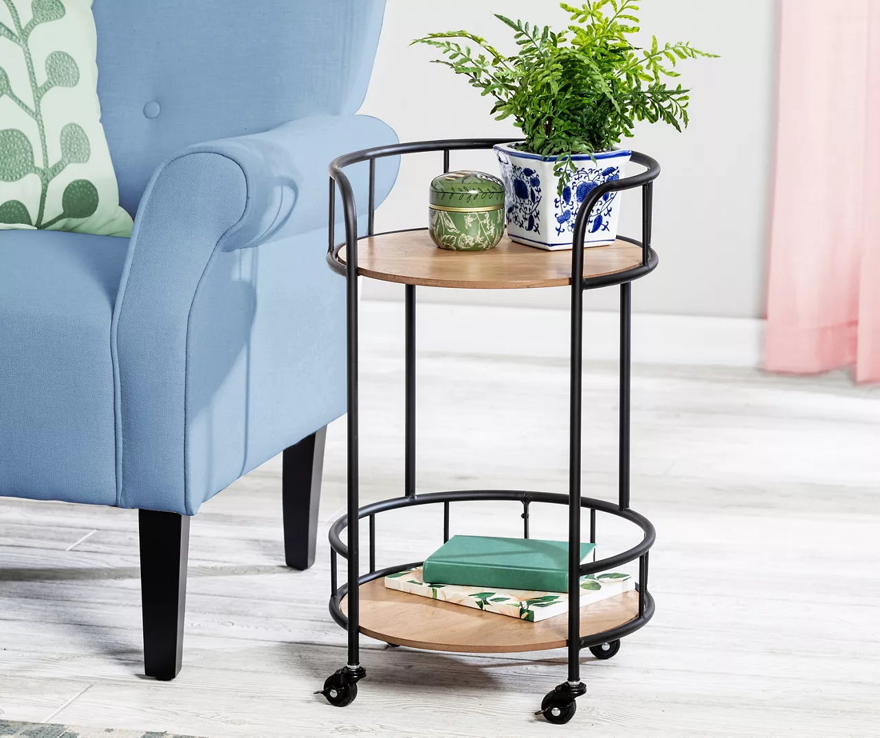 Rolling 2-Tier Side Table Rolling 2-Tier Side Table -Home Furniture Store 810539921 2