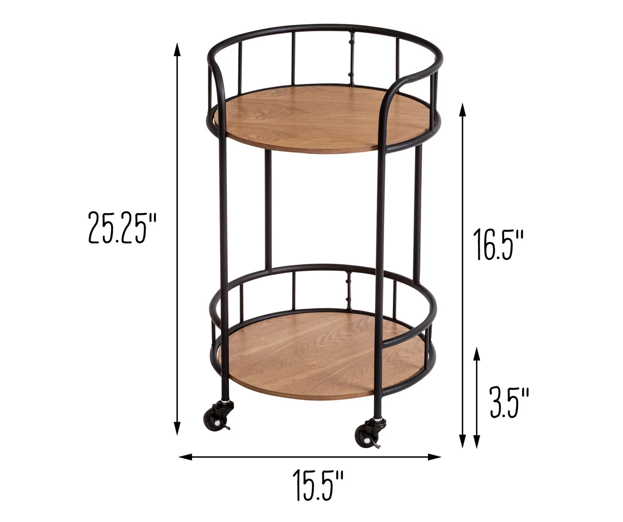 Rolling 2-Tier Side Table Rolling 2-Tier Side Table -Home Furniture Store 810539921 5