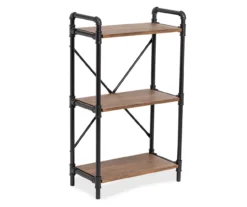 Black Industrial 3-Tier Bookshelf -Home Furniture Store 810539936 3