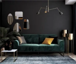 CosmoLiving Adley Teal Velvet Coil Convertible Sleeper Futon -Home Furniture Store 810541038 3