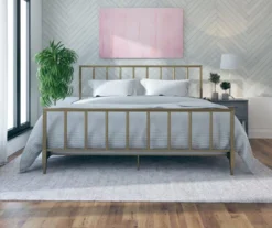 CosmoLiving Blair Brass Metal King Bed -Home Furniture Store 810541048 2