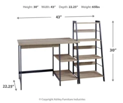 Soho 2-Piece Home Office Desk & Bookshelf Set -Home Furniture Store 810542285 3