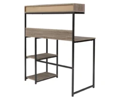 Daylicrew 2-Shelf Home Office Desk & Hutch 4 Daylicrew 2-Shelf Home Office Desk & Hutch -Home Furniture Store 810542286 2