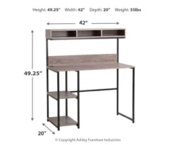 Daylicrew 2-Shelf Home Office Desk & Hutch 5 Daylicrew 2-Shelf Home Office Desk & Hutch -Home Furniture Store 810542286 3