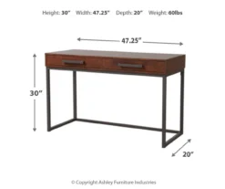 Horatio Brown & Gunmetal Wood Desk 5 Horatio Brown & Gunmetal Wood Desk -Home Furniture Store 810542288 3