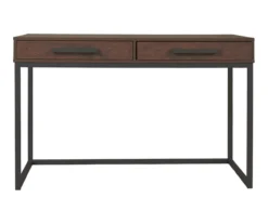 Horatio Brown & Gunmetal Wood Desk 6 Horatio Brown & Gunmetal Wood Desk -Home Furniture Store 810542288 4