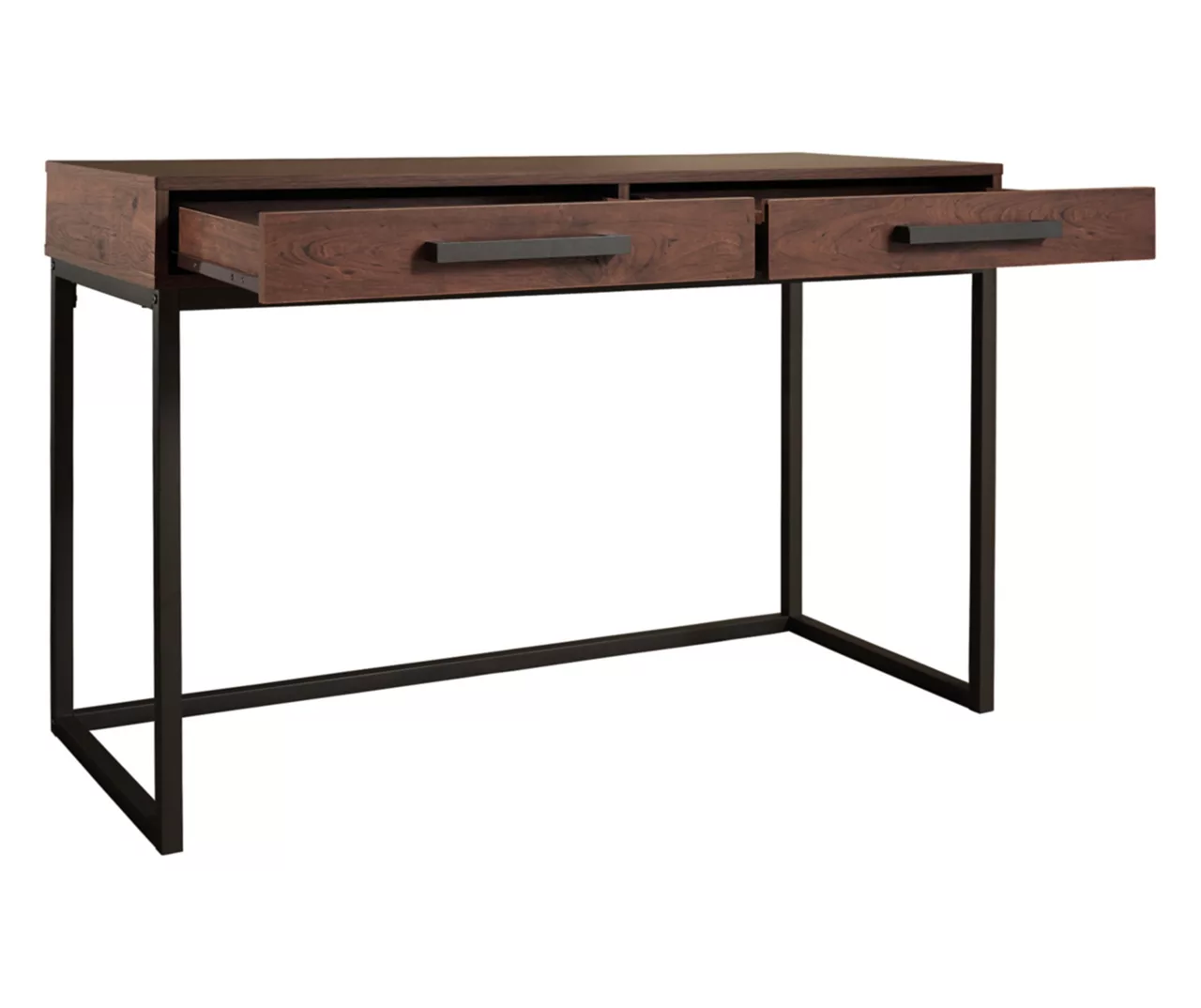 Horatio Brown & Gunmetal Wood Desk Horatio Brown & Gunmetal Wood Desk -Home Furniture Store 810542288 5