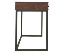 Horatio Brown & Gunmetal Wood Desk 8 Horatio Brown & Gunmetal Wood Desk -Home Furniture Store 810542288 6
