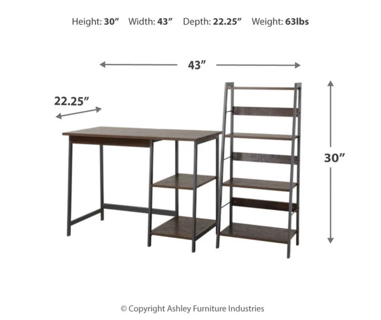 Soho 2-Piece Wooden Desk & Bookcase Set Soho 2-Piece Wooden Desk & Bookcase Set -Home Furniture Store 810542289 3