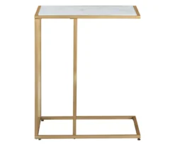 Lanport White Marble C Side Table 6 Lanport White Marble C Side Table -Home Furniture Store 810542314 4