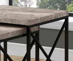 Monarch Reclaimed Wood Look 2-Piece Nesting Table Set -Home Furniture Store 810542383 3
