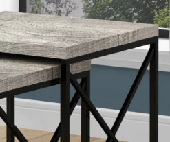 Monarch Reclaimed Wood Look 2-Piece Nesting Table Set -Home Furniture Store 810542384 3