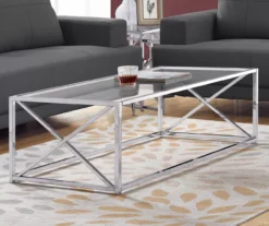 Monarch Glass & Metal Coffee Table -Home Furniture Store 810542388 1