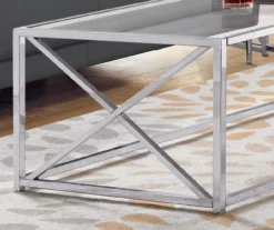 Monarch Glass & Metal Coffee Table -Home Furniture Store 810542388 3