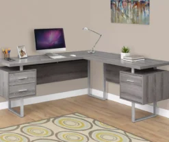 Monarch Metal 3-Drawer L-Shaped Computer Desk -Home Furniture Store 810542416 1