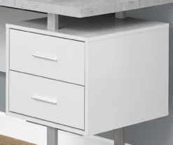 Monarch Metal 3-Drawer L-Shaped Computer Desk -Home Furniture Store 810542417 3