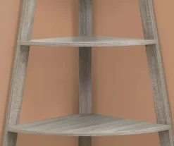 Monarch 4-Shelf Etagere Corner Bookcase -Home Furniture Store 810542452 3