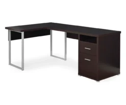 Monarch Metal 2-Drawer L-Shaped Computer Desk 5 Monarch Metal 2-Drawer L-Shaped Computer Desk -Home Furniture Store 810542511 2