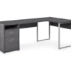 Monarch Metal 2-Drawer L-Shaped Computer Desk -Home Furniture Store 810542512 2