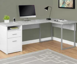 Monarch Metal 2-Drawer L-Shaped Computer Desk 10 Monarch Metal 2-Drawer L-Shaped Computer Desk -Home Furniture Store 810542513 1