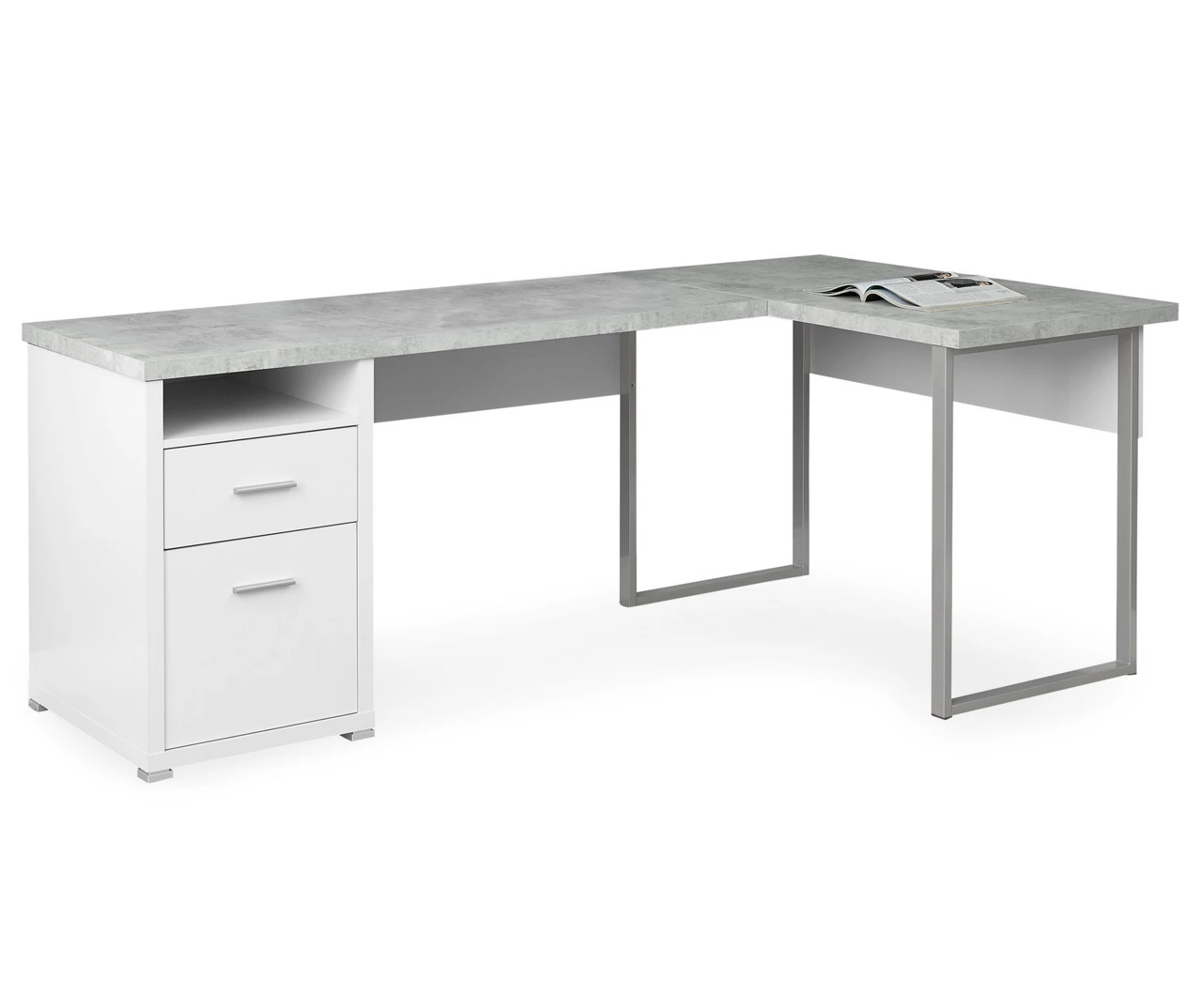 Monarch Metal 2-Drawer L-Shaped Computer Desk Monarch Metal 2-Drawer L-Shaped Computer Desk -Home Furniture Store 810542513 2