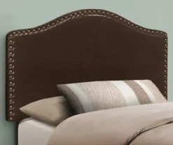 Monarch Faux Leather Button Tufted Headboard 8 Monarch Faux Leather Button Tufted Headboard -Home Furniture Store 810542525 1