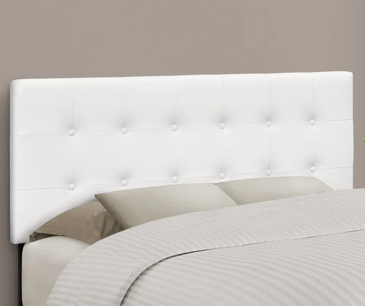 Monarch Faux Leather Button Tufted Headboard Monarch Faux Leather Button Tufted Headboard -Home Furniture Store 810542526 1