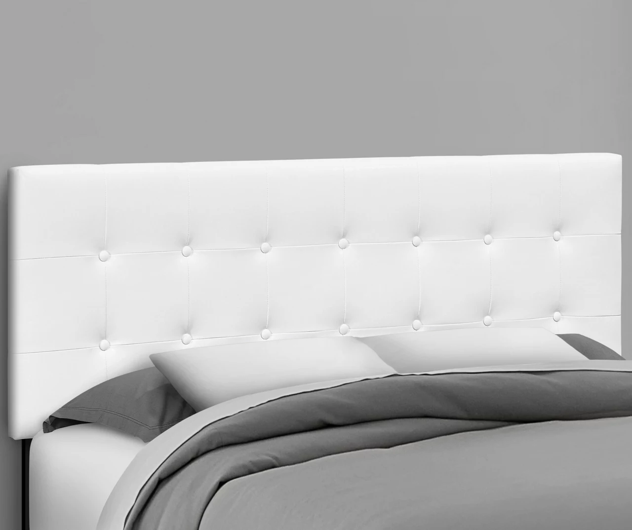 Monarch Faux Leather Button Tufted Headboard Monarch Faux Leather Button Tufted Headboard -Home Furniture Store 810542527 1