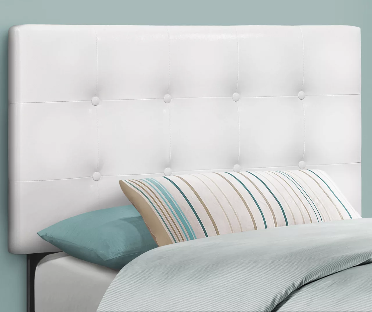 Monarch Faux Leather Button Tufted Headboard Monarch Faux Leather Button Tufted Headboard -Home Furniture Store 810542528 1
