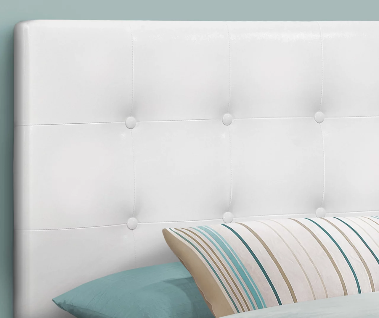 Monarch Faux Leather Button Tufted Headboard Monarch Faux Leather Button Tufted Headboard -Home Furniture Store 810542528 3