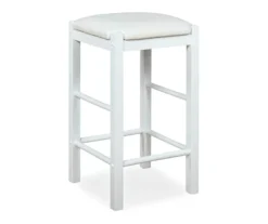 Bay Faux Leather & Wood Counter Stools, 2-Pack