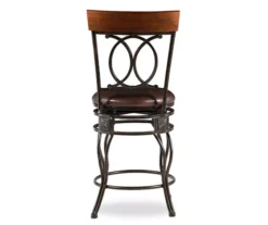 Kelley Brown & Matte Bronze Metal Ox Back Swivel Bar Stool 5 Kelley Brown & Matte Bronze Metal Ox Back Swivel Bar Stool -Home Furniture Store 810543056 5