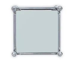 Hawkins Chrome & Glass 3-Shelf Rolling Cart -Home Furniture Store 810543096 5