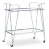 Hampton Silver 2-Shelf Rolling Steel Bar Cart 1 Hampton Silver 2-Shelf Rolling Steel Bar Cart -Home Furniture Store 810543098 1