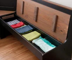 Atrium Black & Pecan 3-Piece Wooden Breakfast Nook Set -Home Furniture Store 810543121 B8