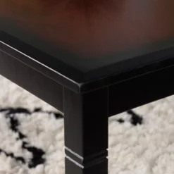 Shirley Black Cherry Transitional Wood Coffee Table 4 Shirley Black Cherry Transitional Wood Coffee Table -Home Furniture Store 810543142 3