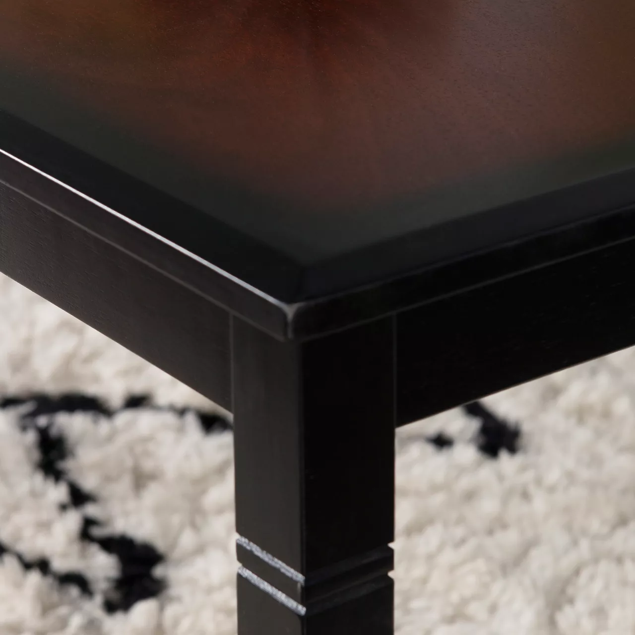 Shirley Black Cherry Transitional Wood Coffee Table Shirley Black Cherry Transitional Wood Coffee Table -Home Furniture Store 810543142 3