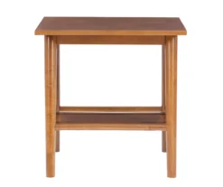 Presley Brown 2-Tier Slatted Wood End Table -Home Furniture Store 810543147 A1 3