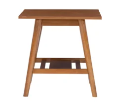 Presley Brown 2-Tier Slatted Wood End Table -Home Furniture Store 810543147 A2 5