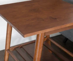 Presley Brown 2-Tier Slatted Wood End Table -Home Furniture Store 810543147 A8 7