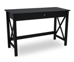 Richland Black 1-Drawer Wood X Leg Wood End Table -Home Furniture Store 810543158 4