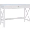 Richland White 1-Drawer Wood X Leg Desk