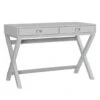 Kari Gray 2-Drawer Campaign Desk -Home Furniture Store 810543177 1