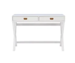 Cami White X-Base Campaign Writing Desk -Home Furniture Store 810543179 3