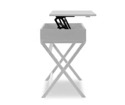 Kari White Lift-Top Campaign Desk -Home Furniture Store 810543181 5