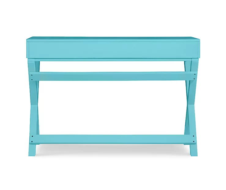 Cami Blue X-Base Campaign Style Writing Desk Cami Blue X-Base Campaign Style Writing Desk -Home Furniture Store 810543182 4