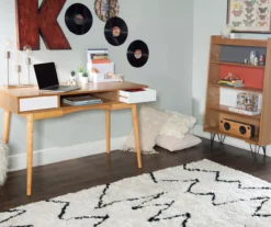 Nate Ash & White 2-Drawer Writing Desk 6 Nate Ash & White 2-Drawer Writing Desk -Home Furniture Store 810543187 A0 10