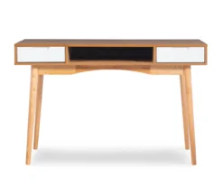 Nate Ash & White 2-Drawer Writing Desk 9 Nate Ash & White 2-Drawer Writing Desk -Home Furniture Store 810543187 A0 2