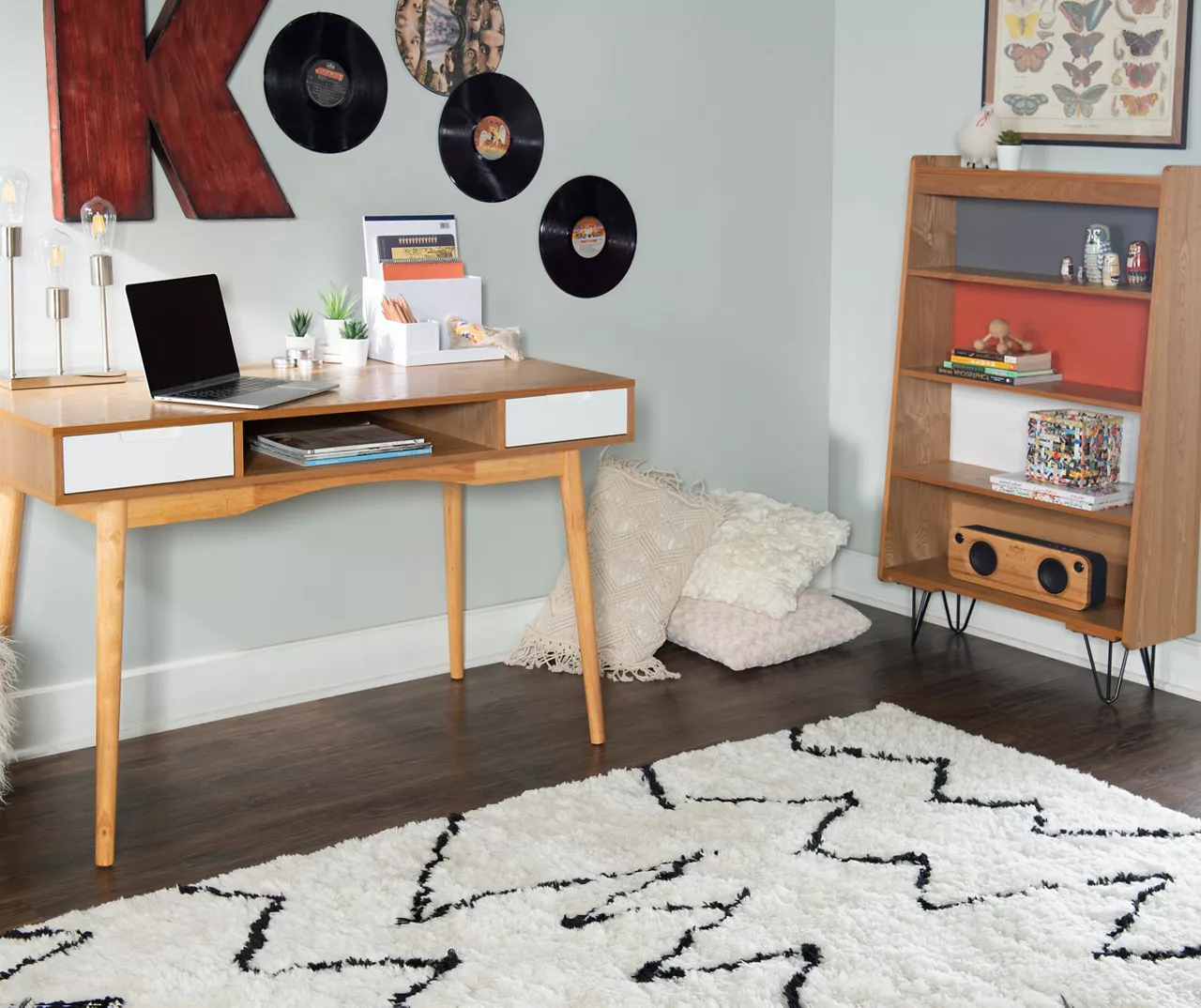 Nate Ash & White 2-Drawer Writing Desk Nate Ash & White 2-Drawer Writing Desk -Home Furniture Store 810543187 A0 9