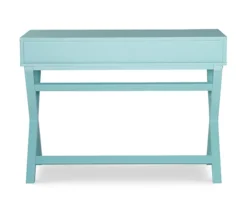 Kari Turquoise 2-Drawer Wooden X-Frame Desk -Home Furniture Store 810543189 4
